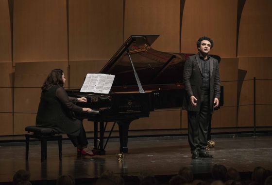 Opera singer Rolando Villazón, Tenor, and Carrie-Ann Matheson at the Piano